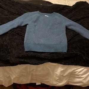 A fuzzy blue sweater. From Lou and Grey. Sz. SM.